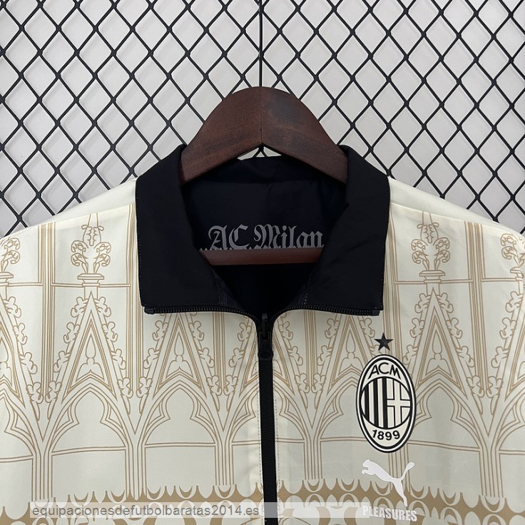 Nuevo Rompevientos AC Milan 24/25 Negro Amarillo Baratas